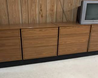 Set of Four Storage CabinetsCartsCredenza
