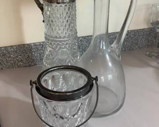 Glass crystal Decanters With Ice Bucket