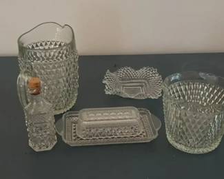 Vintage Indiana Diamond Glass Ware