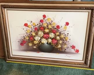 Flower Painting Signed By Bosley