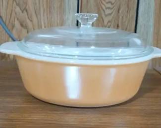 Peach Lustre Anchor Hocking Casserole Dish