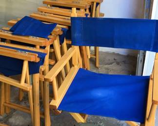 Set Of 8 Folding Commander Chairs