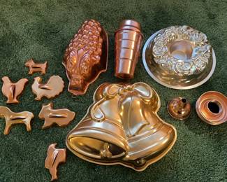 Large Copper JelloCake Molds And Cookie Cutters Funnel