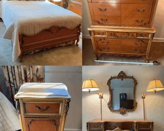 French Louis XV 6 Piece Bedroom Set