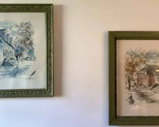 Set of 2 Prints by Artist John Haymson