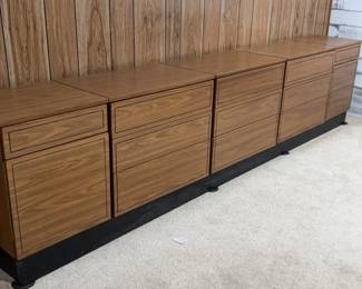 Set of Five Storage CabinetsCartsCredenza