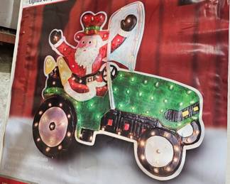 LIGHTED SANTA CHRISTMAS DECOR
