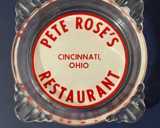 Vintage 1970’s Pete Rose ashtray. One of Major League Baseball’s premier players. As of May 13, 2025 a lifetime ban from the MLB Hall of Fame on Pete Rose was removed. #HallofFame #Banned