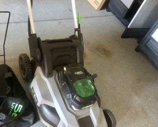 E-go battery mower package with blower