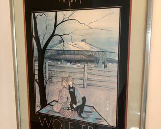 4 signed framed Moss art prints 