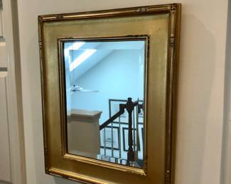 Heavy wood gold framed mirror