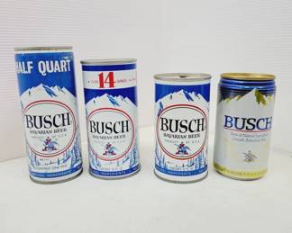 Busch Bavarian Beer Can Lot Of Four