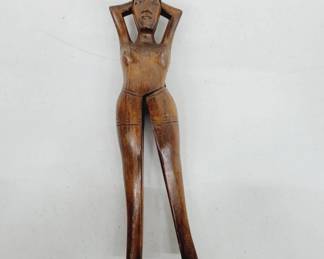 	Hand-Carved Wood Woman Nutcracker