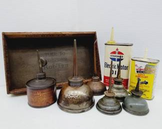 	Oil Cans and Motor Oil Tins Lot