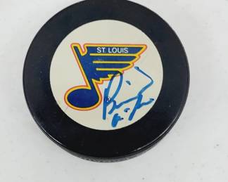 	STL Blues Basil McRae Signed Hockey Puck