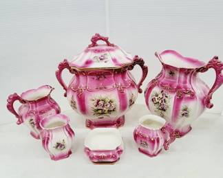 	Pink Floral Porcelain Wash Set