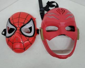 Spiderman And Hero Plastic Masks Lot