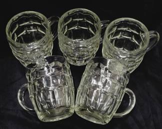 	Set of Four Glass Beer Mugs