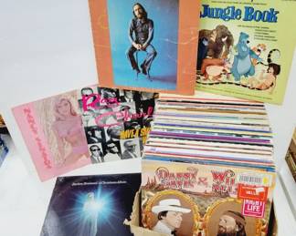 	Box Lot Of 81Assorted LP Records