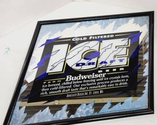 Budweiser Ice Draft Advertising Mirror