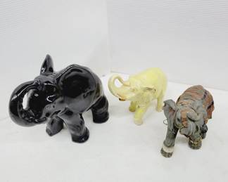 	Ceramic and Composite Elephant Figurines