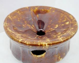 	Brown Glazed Stoneware Spittoon