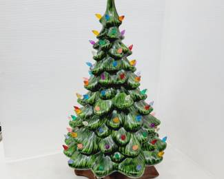 Ceramic Light-Up Christmas Tree 22"