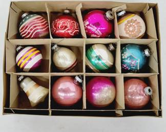 	Vintage Glass Christmas Ornaments