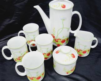 Strawberry Porcelain Coffee Set