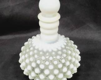 	Fenton Hobnail Milk Glass Perfume Bottle