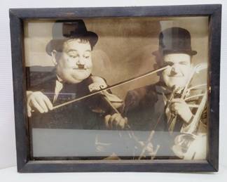 Laurel And Hardy Framed Photograph