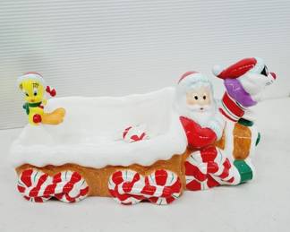 	Tweety And Sylvester Ceramic Sleigh Dish
