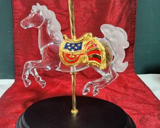 FRANKLIN MINT CRYSTAL CAROUSEL HORSE COLLECTION