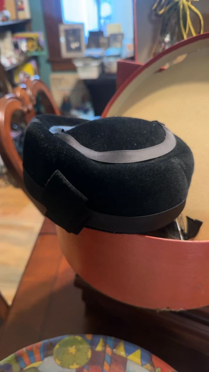 $32.50 1950s Colby Black Velvet Hat