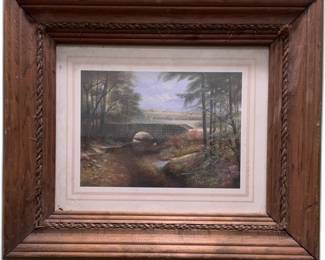 $37.50 Landscape Painting in Wooden Frame 12 x 14