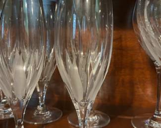 $25 Mikasa Flame Crystal Glasses 8 included