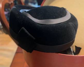 $32.50 1950s Colby Black Velvet Hat