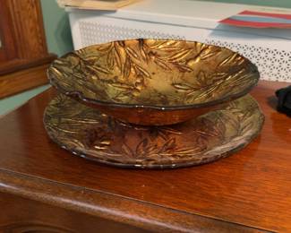 $15 Glass Olive Branch Bowls Set 13