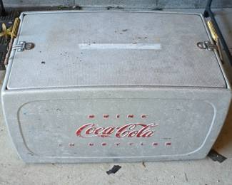 Vintage aluminum Coca-Cola cooler