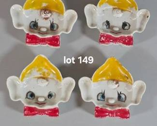 Set of vintage elf butter pats