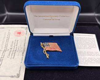 Flag brooch from the Camrose Kross Jackie Kennedy Collection