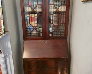 Mahogany secretary desk bookcase