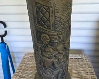 Vintage brass umbrella stand