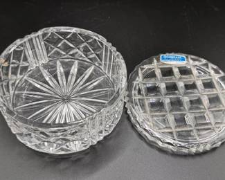 Lead crystal Gorham trinket jar