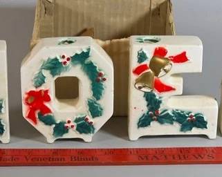 Vintage N-O-E-L candle holders, made in Japan