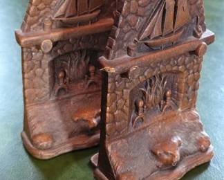 Vintage resin bookends