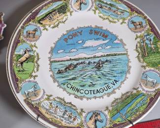 Chincoteague, VA Pony Swim commemorative plate