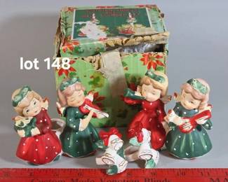 Vintage angel candle holders set in original box