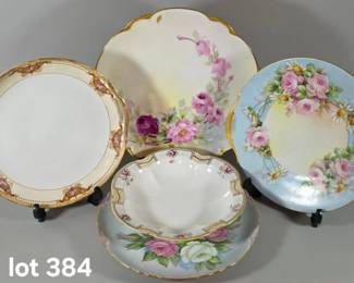Hand painted porcelain serving dishes