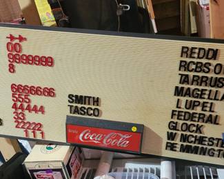 Coca-Cola menu board